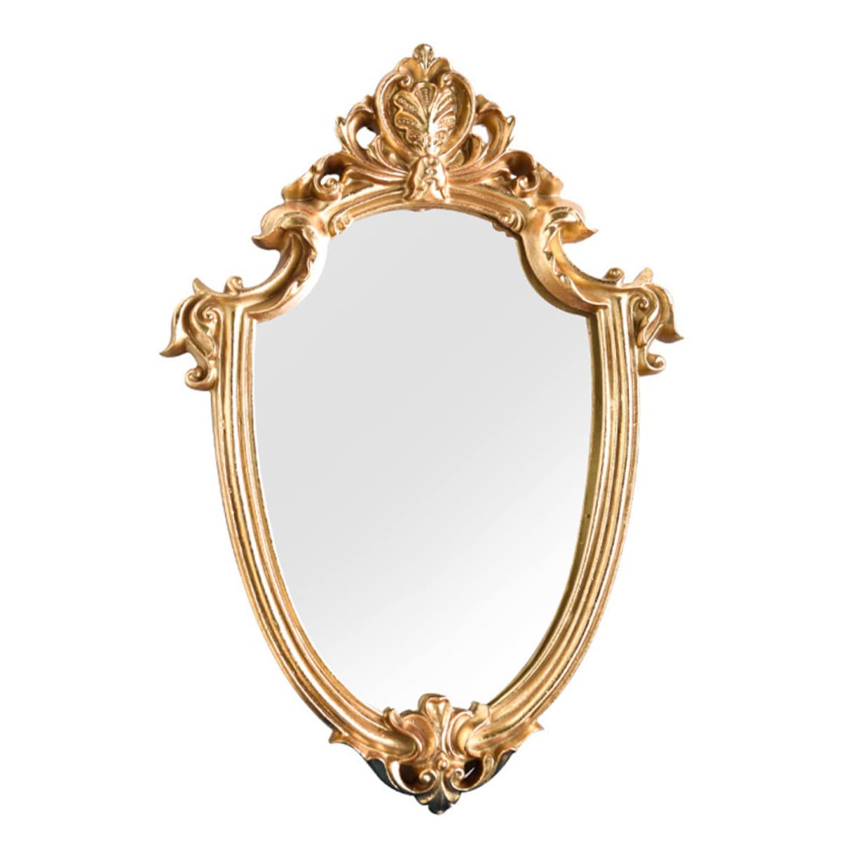 Miroir décoratif suspendu doré vintage style européen pour maison