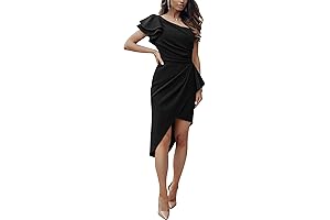 Women Summer Elegant One Shoulder Cocktail Dress