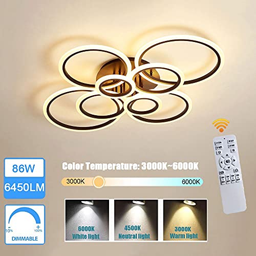Eclairage de plafond LED moderne dimmable 3000K-6000K avec télécommande - 3