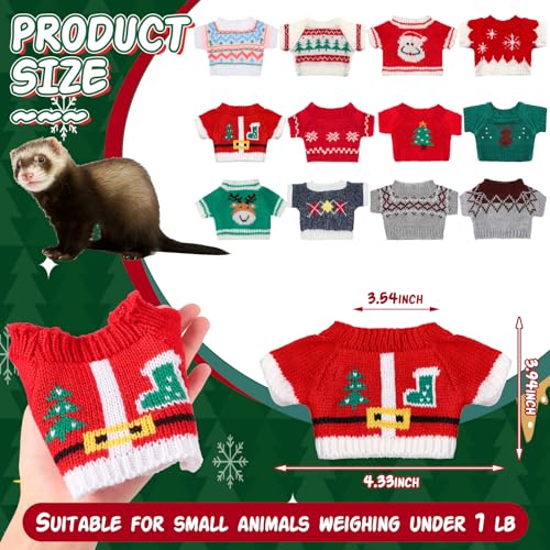 12 Piezas Ropa Navideña para Pequeños Animales miniatura 3