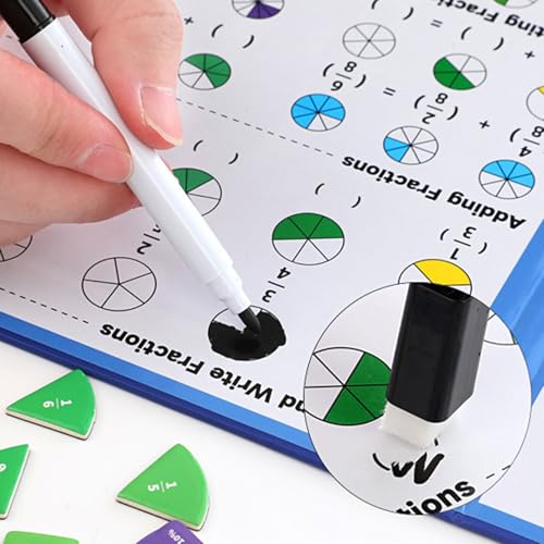 Livre magnétique de fractions : matériel éducatif pour apprendre les maths à l'école Livre magnétique de fractions : matériel éducatif pour apprendre les maths à l'école