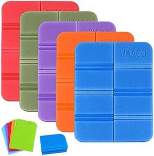 Dreamtop 5 Pieces Foldable Foam Mat XPE Foldable Seat Mat Portable Waterproof Seat Pad Hiking Seat Pad for Outdoor Walking Camping Picnic Park