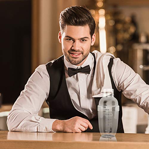 Cabilock Cocktail Martini Shaker Chá de Leite Copo Shaker Vinho Shaker Drink Mixer de Plástico Claro