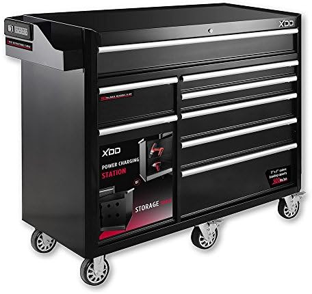 XDD 56 in. 8-Drawer Tool Chest Cabinet Mobile Workbench in Matte Black