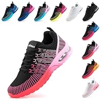 Hitmars Scarpe da Running Corsa Donna Respirabile Leggero Scarpe da Ginnastica Sportive Basse Interior Casual all'Aperto Fitness Running Sneakers Rosa e Rosso 39 EU