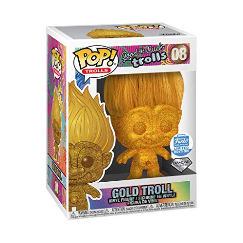 Funko Pop! Trolls: Good Luck Trolls - Diamond Collection Gold Troll Limited Edition Version Vinyl Figurine #8