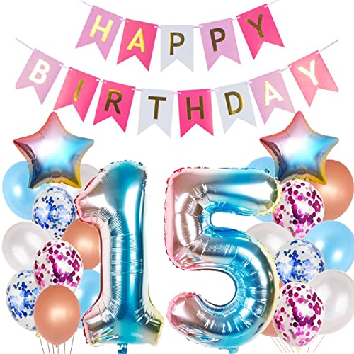 Globos Decoración 15 Cumpleaños Niña Rosas - 15 Años Celebración