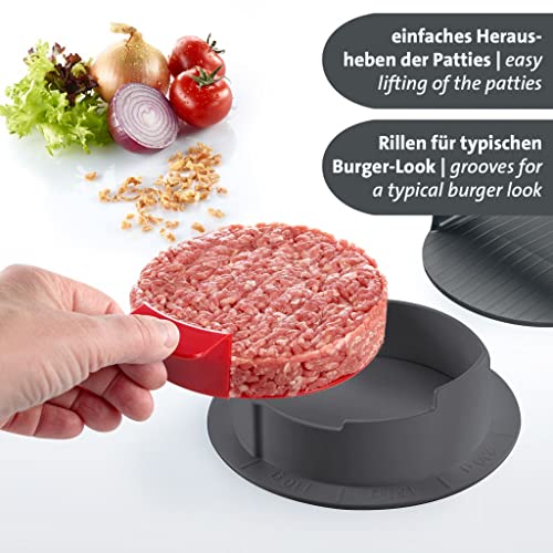 Foto von Westmark Hamburgermaker VARIO PLUS – Robuste Burgerpresse für Patties, individuelle Patty-Größen einstellbar, saubere Anwendung, auch für vegane Burger – ABS