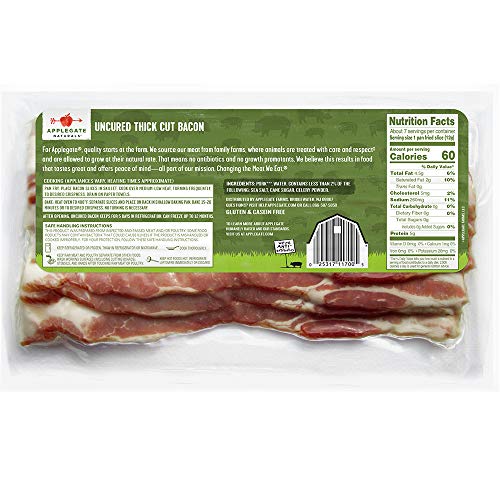 Applegate, Natural Uncured Thick Cut Bacon, 12oz - Image 3