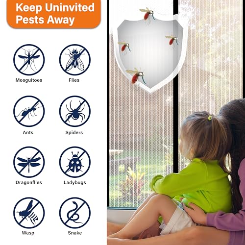 Image of Magnetic Screen Door, Door Screen Magnetic Closure-Keeps Bugs Out Let Breeze in, Heavy Duty Mesh - Pet and Kid Friendly, Works with Front Doors, Sliding Doors Fit Door Size 36 x 80 in