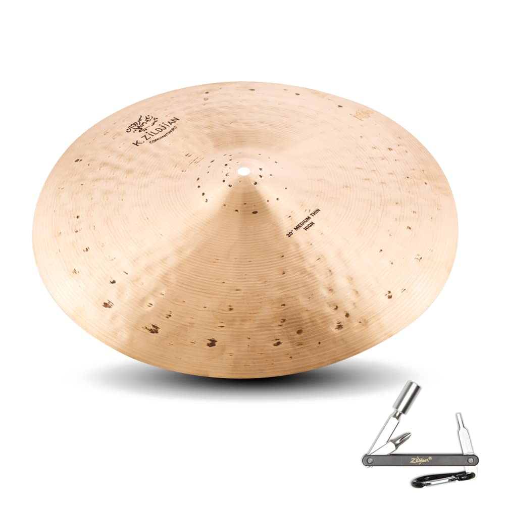 Zildjian K1115 20" K Constantinople Ride High Drumset Cast Bronze Cymbal With ZKEY