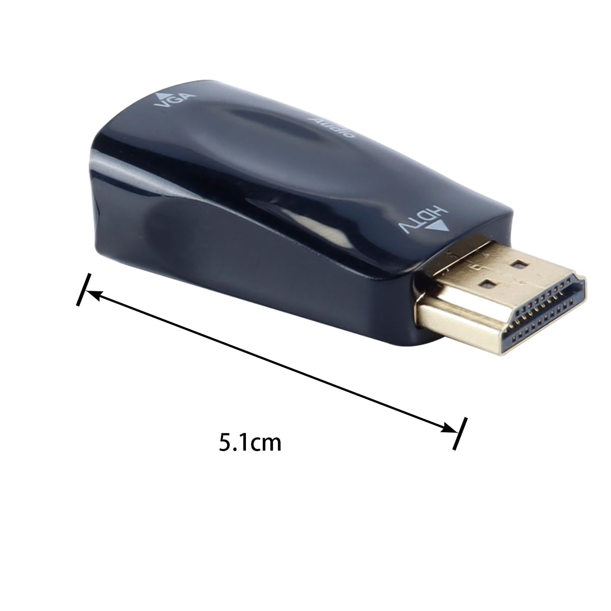 Adattatore Da HDMI a Jack 3,5, Convertitore Da HDMI Femmina a VGA Femmina HD 1080P Con Cavo Jack Audio Da 3,5 Mm