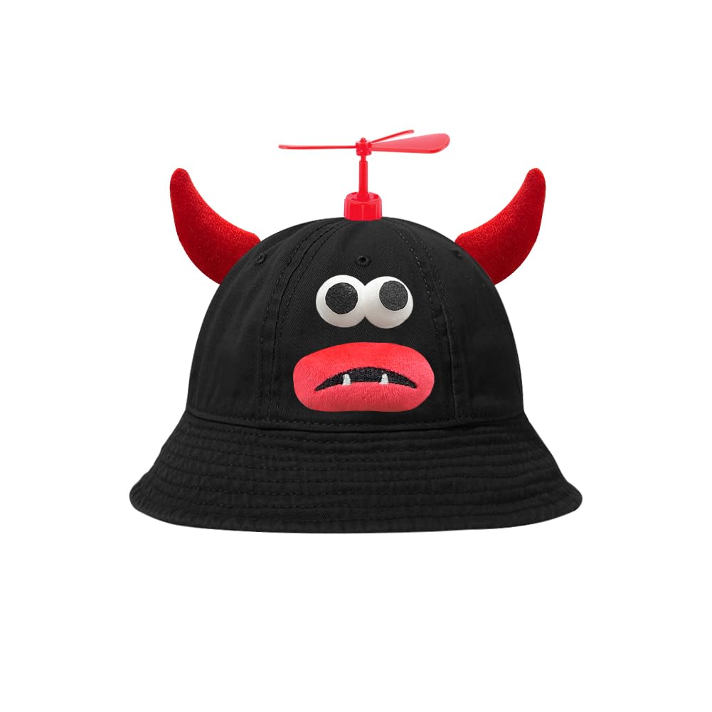 SIEBOLD Halloween hat with propeller, daemon hats, devil horns hat, funny hats, for Halloween, carnival, party costume, props, party gift