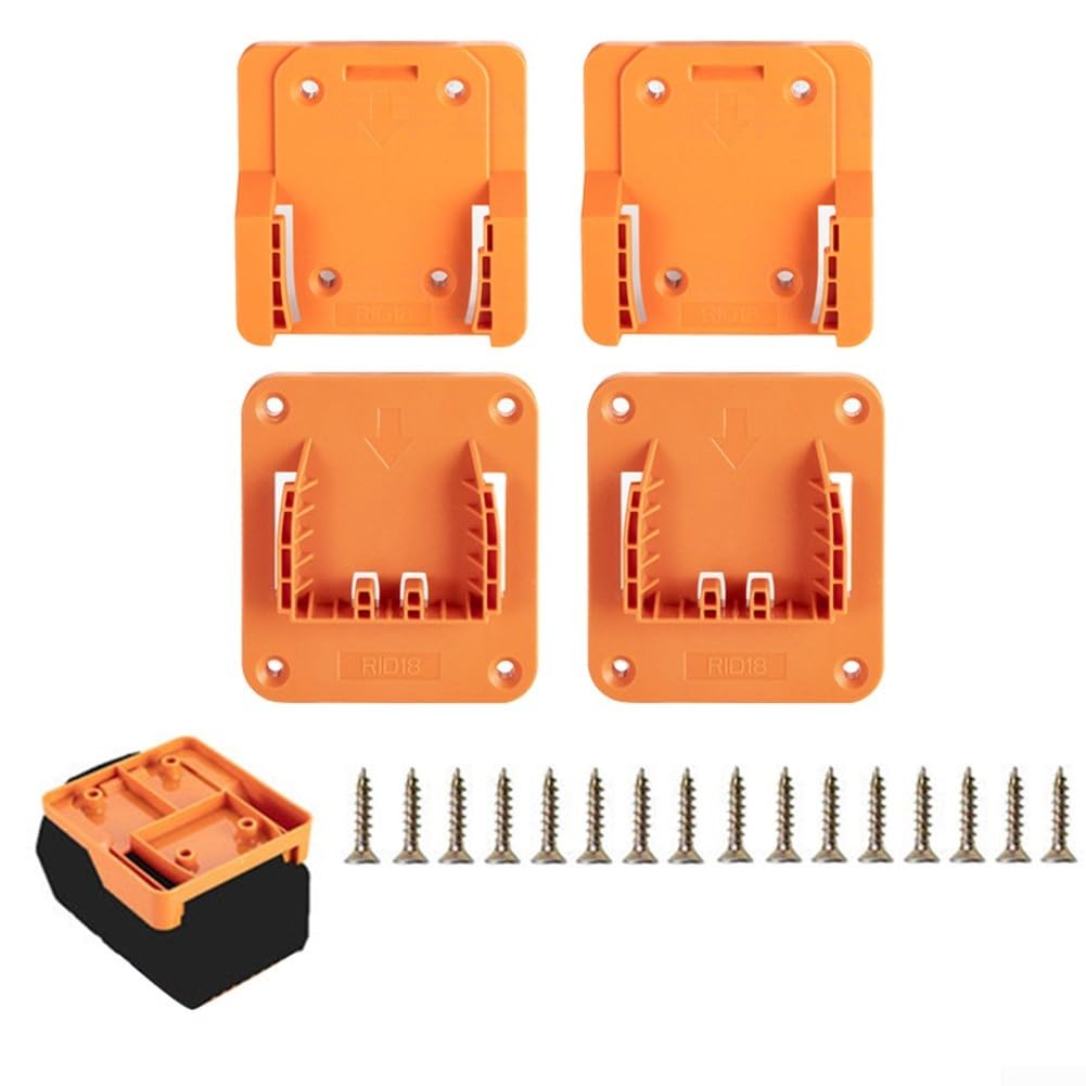 FACULX Battery Hanger For Ridgid And 18V Tools, Plastic Drill Rack Set, Space-Saving Storage For Garage And Workshop Organisation, Yellow(3 SET) — view 7