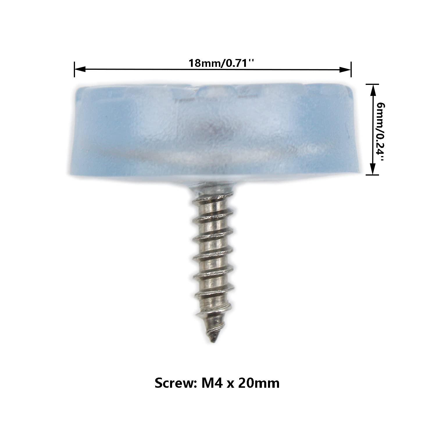 20PCS Screw on Furniture Pads TTZEZE Heavy Duty Round Furniture Sliders for Wooden Chair Legs and Feet Best — view 2