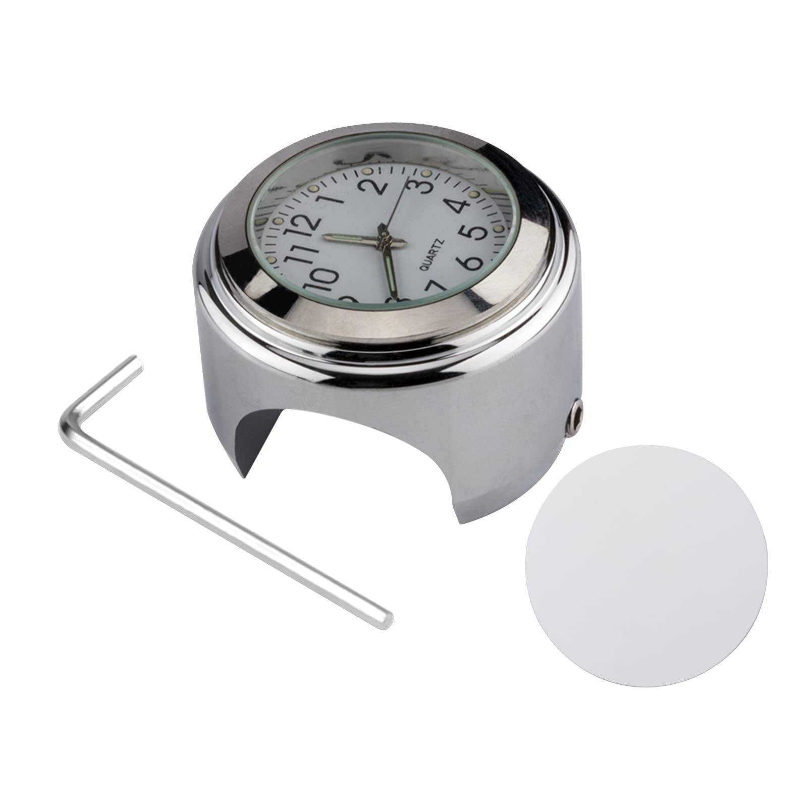 Shkalacar Kierownica motocyklowa zegar na kierownicę motocykla wodoodporny zegarek na kierownicę motocykla 22 mm-25,4 mm 7/8'' - 1''
