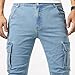 Maiyifu-GJ Men's Cargo Skinny Jeans Slim Stretch Denim Pants Fashion Casual Streetwear Jean Trousers with Multiple Pocket (Light Blue,Medium)