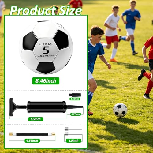 NICEMOVIC 48 Pack Deflated Soccer Balls Size 5 Bulk with 48 Pumps, Operation Christmas Bulk Items for Adults Donation Charity Train Practice Game, Deflated Soccer Balls with Pump Needles Set by NICEMOVIC - Used condition - Image 2