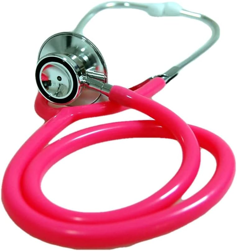 Dual head pink (bell & diaphragm) stethoscope by Walkhigh Mountaineering