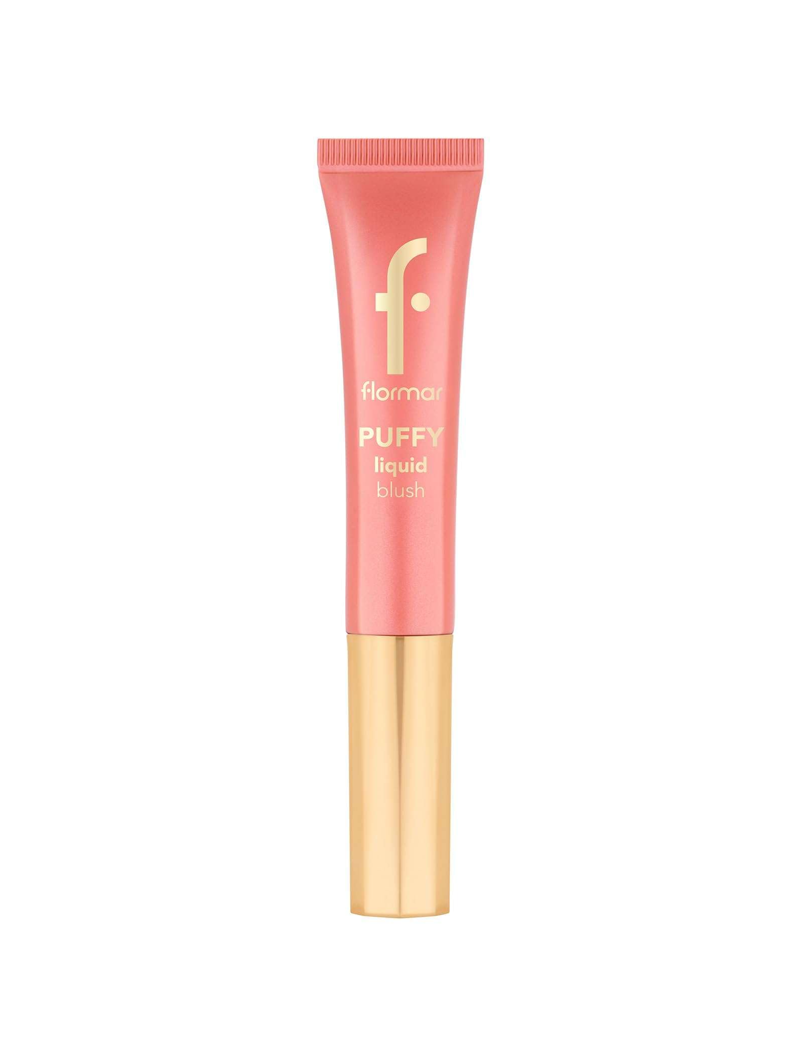 Flormar Puffy Liquid Blush 001 Pinky Glow | Rouge liquido con applicatore in spugna – Idratante e finitura brillante