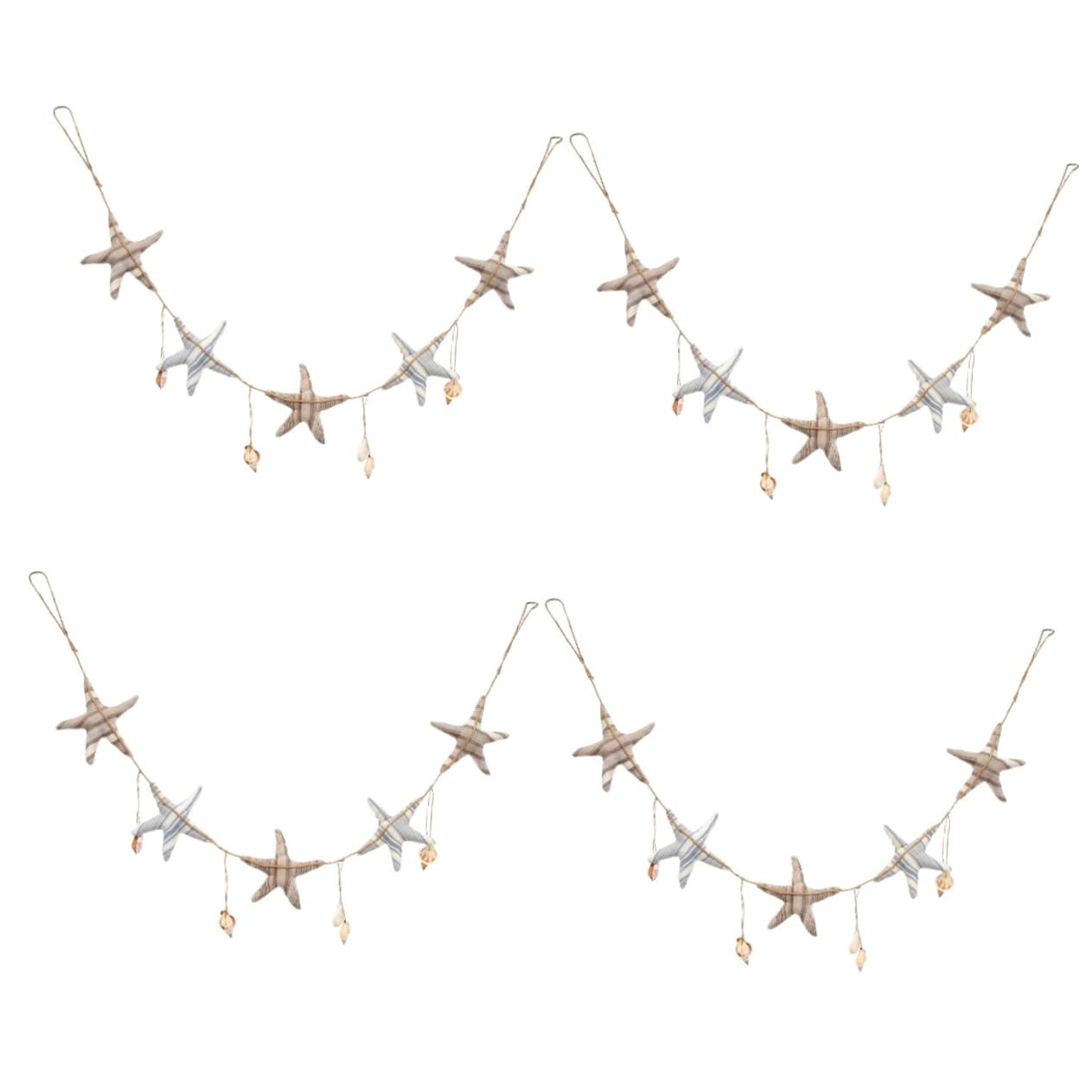 ABOOFAN 4stücke Star Shape Hanging Garland Handgefertigte Stoffdeko Für Türen Und Wände Für Hochzeiten Partys Und Wohnaccessoires Im Maritimen Stil
