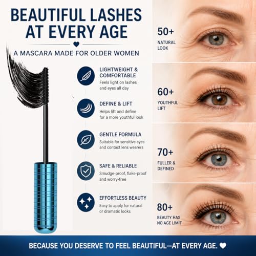 BAISEN DIARY Volumizing Mascara for Mature Lashes – Waterproof & Lengthening Black — view 4