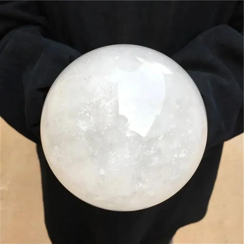 CYVXCPPGI Stone White Quartz Ball Crystal Ball Home Office Decoration Aquarium(Size:1.5-1.8kg)