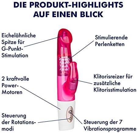 Vibrador de perlas con estimulador de clítoris de EIS, 22 cm ...