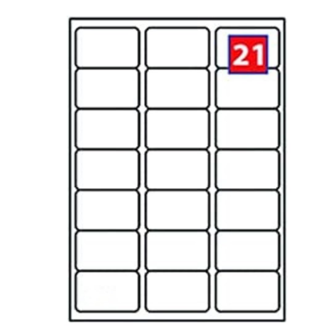 Sponsored Ad – 21 Labels per A4 Sheet, 100 Sheets 2100 Labels Total, Self Adhesive Address Mailing Printer Labels–Compatible with Inkjet and Laser Printers – Printable Sticky Sheet Labels