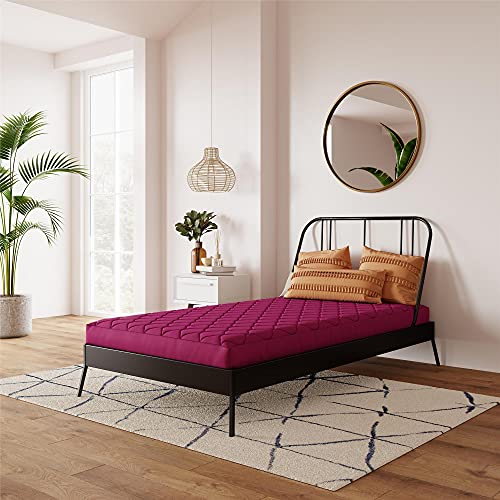 Dhp Dana 6 Inch Quilted Twin Mattress With Removable Cover And Thermobonded Polyester Fill, Pink #TOP11