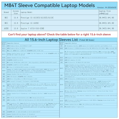 Image of Smatree M84T Hard Protective 15.6 inch Laptop Sleeve Case for MSI /ACER | Compatible for MSI Prestige 15 A11SCS /A11SCX /A11SC /A10SC, for ACER Aspire 7 A715-51G-529E (X8277T)