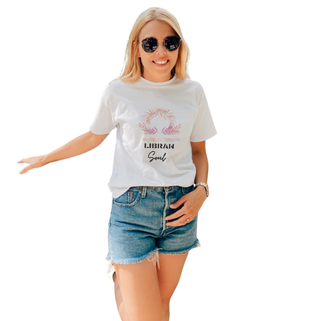 JAVA IMPRESSIONSZodiac Sign t-Shirts | sunsign t-Shirts | Round Neck t-Shirts | Half Sleeves t-Shirts for Women