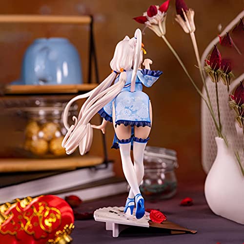 Tanshow Nekopara Chocola Vanilla Figure Pvc Anime Cheongsam With Lantern Action Collection Model 9.6 Inch (Vanilla) #TOP3