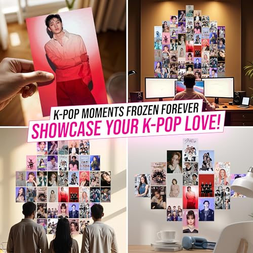 Image of K-Pop Poster Collage Set of 54 (4x6 Inch) - Aesthetic Wall Art of Top K-Pop Idols, Singers & Korean Celebrities | Prints for Kpop Room Decor, Fan Gifts, Dorm Makeovers & K-Pop Collectors