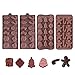 4 confezioni di stampi natalizi in silicone per cioccolatini, con forme di pupazzo di neve, calzini, Babbo Natale, alberi di Natale e pan di zenzero per strumento da forno natalizio,3 tipi