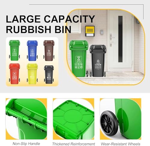 Contenedor de basura marrón para mantener limpio el jardín exterior 4