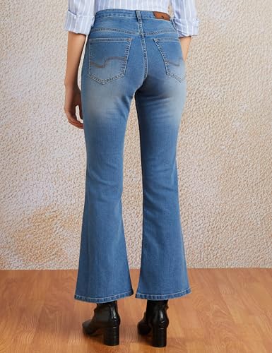 Image of Amazon Brand - Symbol Women Flared Bootcut Jeans (Mid Rise | Full Length) (Available in Plus Sizes)