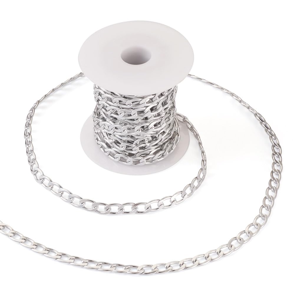 Catena In Alluminio Per Gioielli - 5m Argento, Maglia 16mm - Foto 4