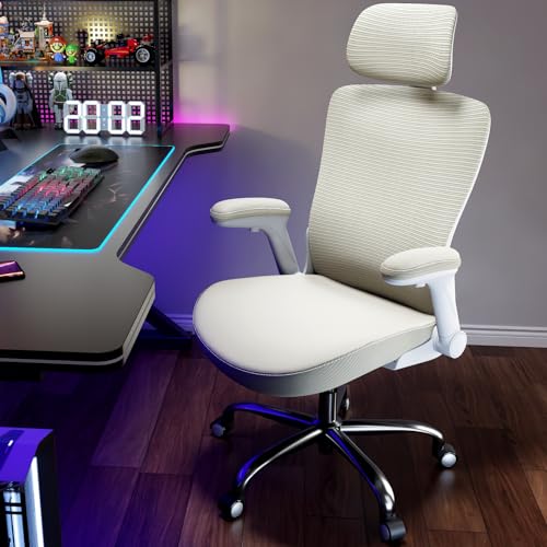 Image of Ergonomic Office Chair:Home Office Desk Chairs with Headrest Lumbar Support