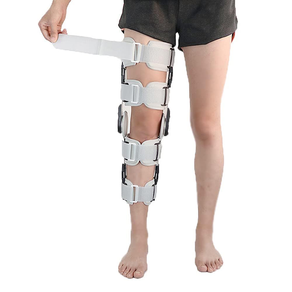 Rodillera Articulada Con Bisagras, Ortesis Ajustable, Banda De Soporte Para Articulaciones, Férula Para Rodilla, Rodillera Transpirable, Soporte Articulado Para Lesiones Articulares Y Rehabilitación O