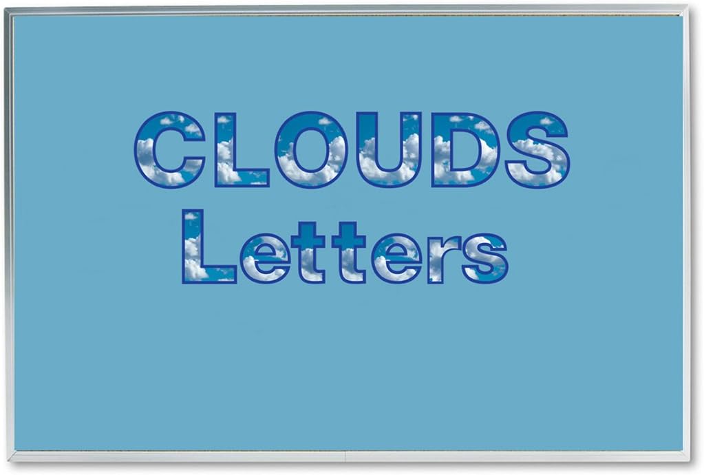 Hygloss Products Bulletin Board Letters and Numbers – Punch Out Cloud Design Combo – 3 Inch, 350 Pieces