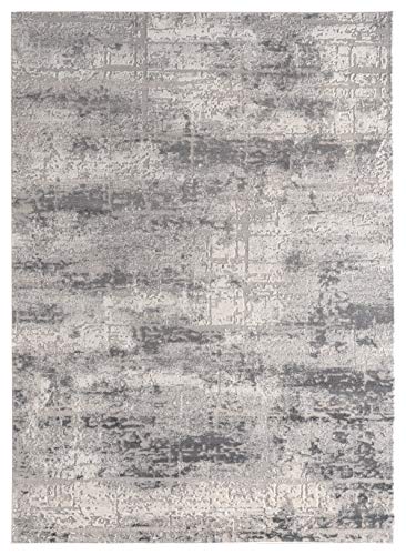 United Weavers Cascades Mazama Grey Abstract Area...