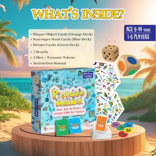 Image of Popcorn Board and Card Game for Kids, Teens & Adults, Smart Learning Cards Games for Age 6,7,8,9+ Picture Hunting Family and Friends Play, Creative Activity for Boys and Girls