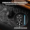 XVX Black Spider Webs Glass Gaming Mousepad 4.0,Hard Mousepad for Gaming,Ultra-Smooth Micro-Etched Surface Mouse Mat with Non-Slip Rubber Base(410mm*310mm)