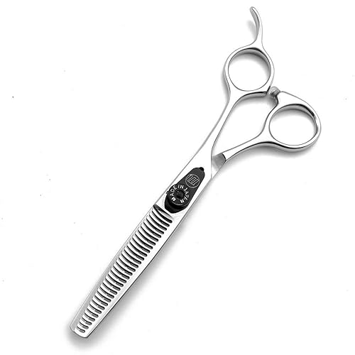 Moontay Tijeras para adelgazar el cabello de 6.0 pulgadas, tijeras profesionales de peluquería para mezclar peluquería, dientes de cuerno, (30