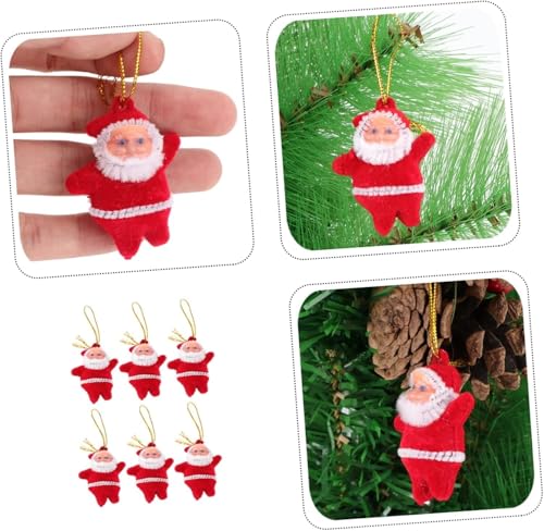Image of 6Pc Santa Claus Christmas Decoration Combo Pack | Items for Home & Office | Festive Hangings, Foam Ornaments | PoPo Toys