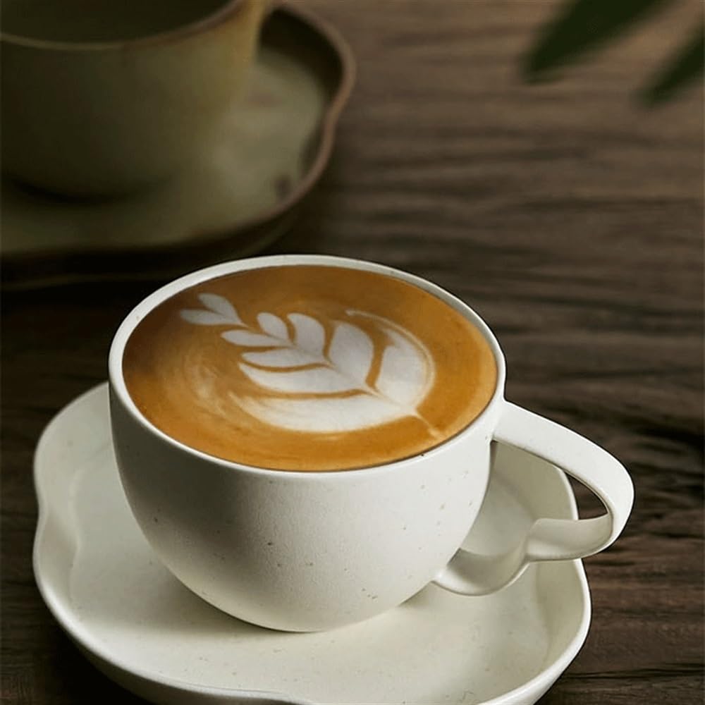 Tazza di Caffè Tazza da tè pomeridiano Tazza da tè nero Tazza da caffè in ceramica creativa Tazza da latte Tazza da acqua Tazza(White,Small)