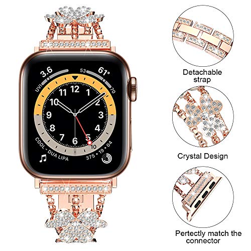 Bling Metal Bands for Apple Watch 41mm/38mm/40mmm/42mm/44mm/45mm/46mm/49mm - Image 3