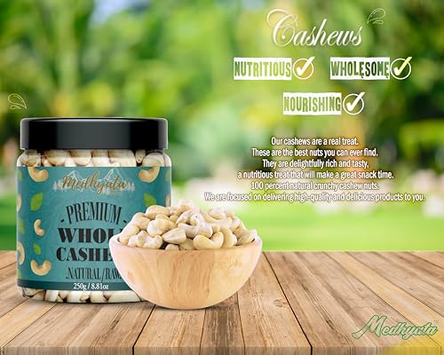 Image of Medhyata Whole Cashew /Kaju Nuts 1Kg Pack | Whole Crunchy Cashew Nuts | Premium Kaju | Rich in Protein | Rich in Fibre | Dry Fruit | Festive Snacking