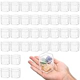 Okllen 36 Pcs Plastic Small Acrylic Box with Lid, Hexagon Clear Candy Boxes Wedding Favor Boxes, 2.2 Inch Small Decorative Containers for Party Favors, Candy, Jewelry, Tiny Items​